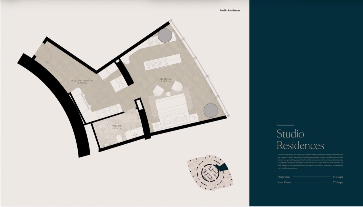 صورة شقة استوديو للبيع في بحرين هاربور #9579 9